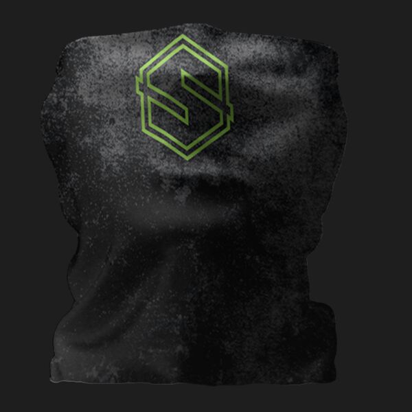Single Layer Standard Neck Gaiter - Style 1 - Black/Lime Thumbnail