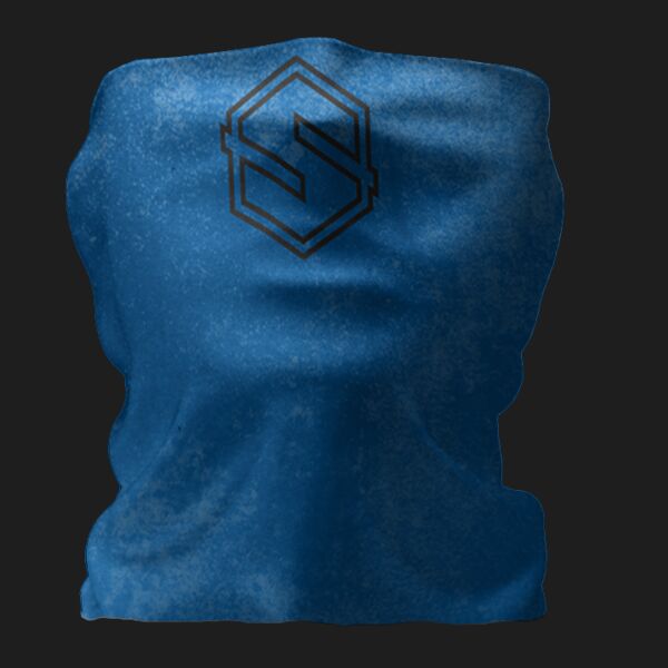 Single Layer Standard Neck Gaiter - Style 2 - Blue/Black Thumbnail