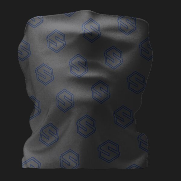 Single Layer Standard Neck Gaiter - Style 4 - Dark Gray/Blue Thumbnail