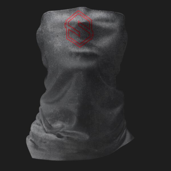 Single Layer Sport Neck Gaiter - Style 3 - Dark Gray/Red Thumbnail