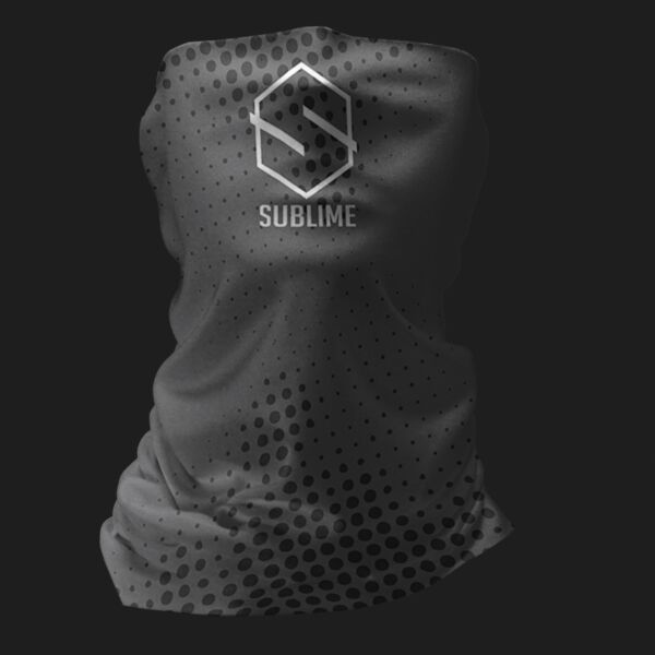 Single Layer Sport Neck Gaiter - Style 5 - Dark Gray/White Thumbnail