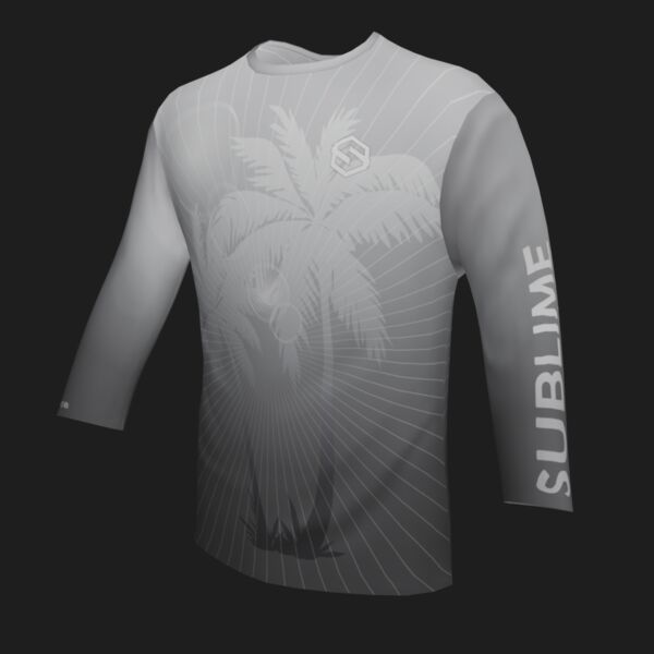 Performance Long Sleeve Shirt - Tropical - Light Gray/Dark Gray Thumbnail