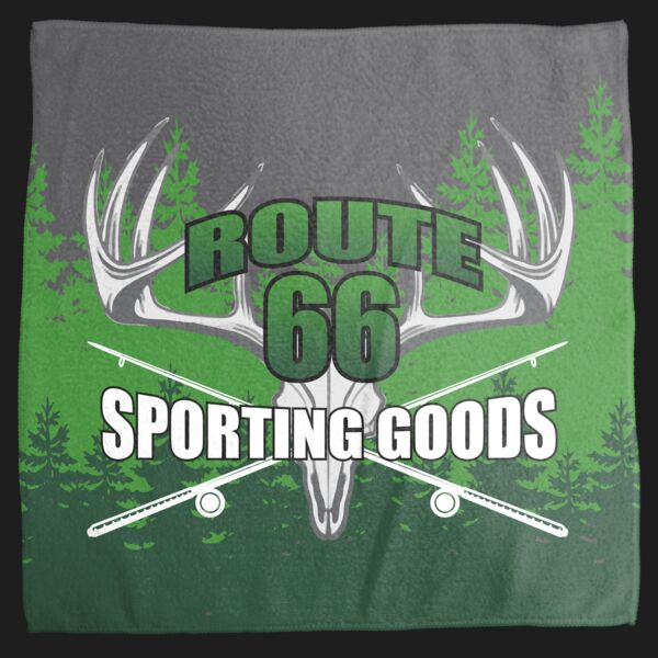 Route 66 Sporting Goods Towel with Grommet & Carabiner - Style 2 Thumbnail